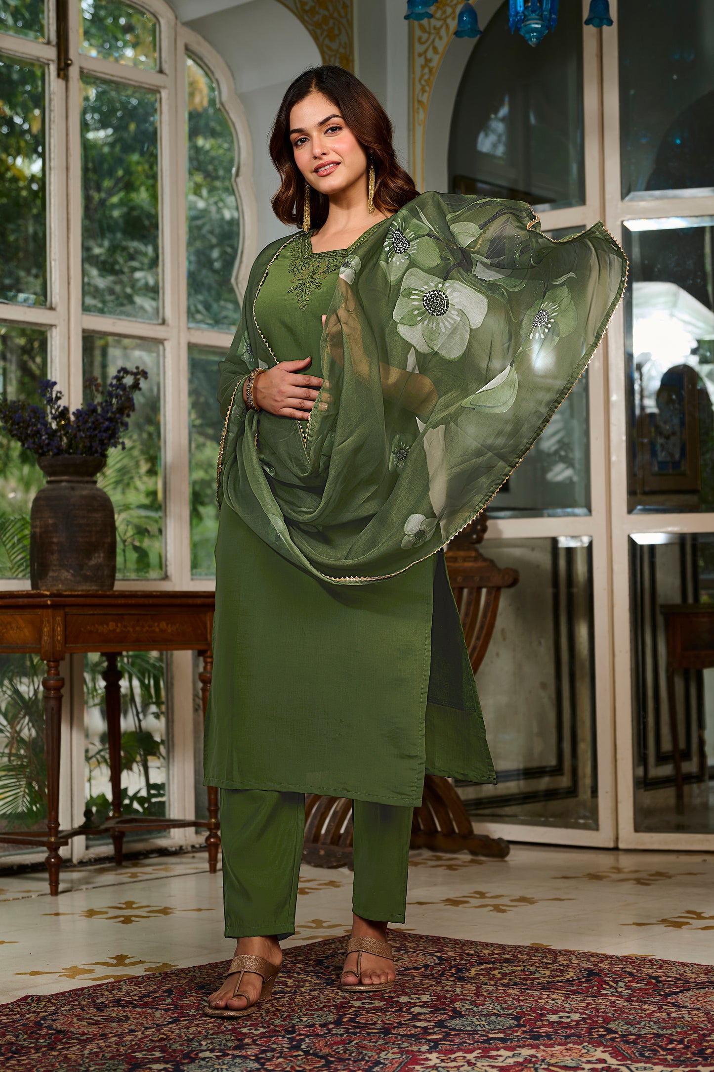 KURTI WITH PANT & DUPATTA D125