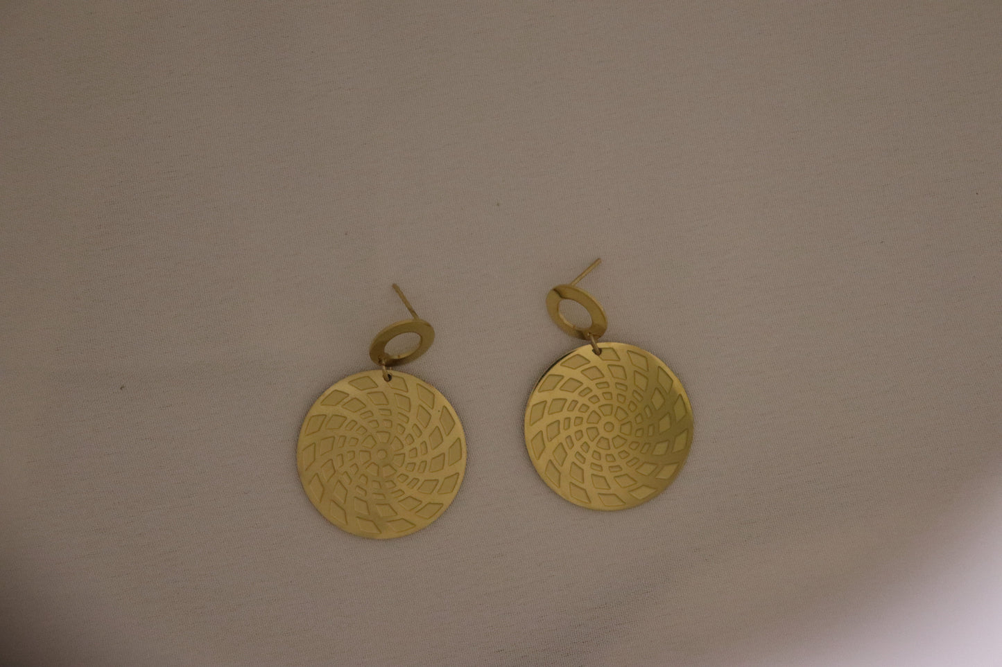 Bold Gold-Tone Spiral Drop Earrings - Imitation Statement Piece