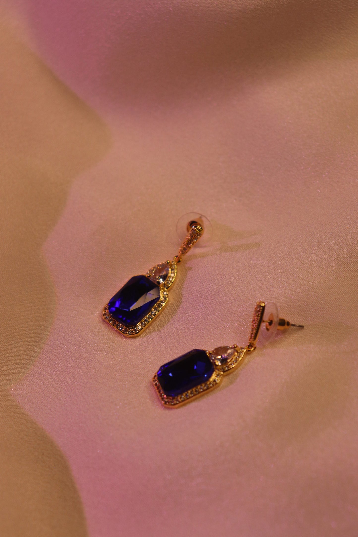 Luxurious Sapphire Drop Earrings