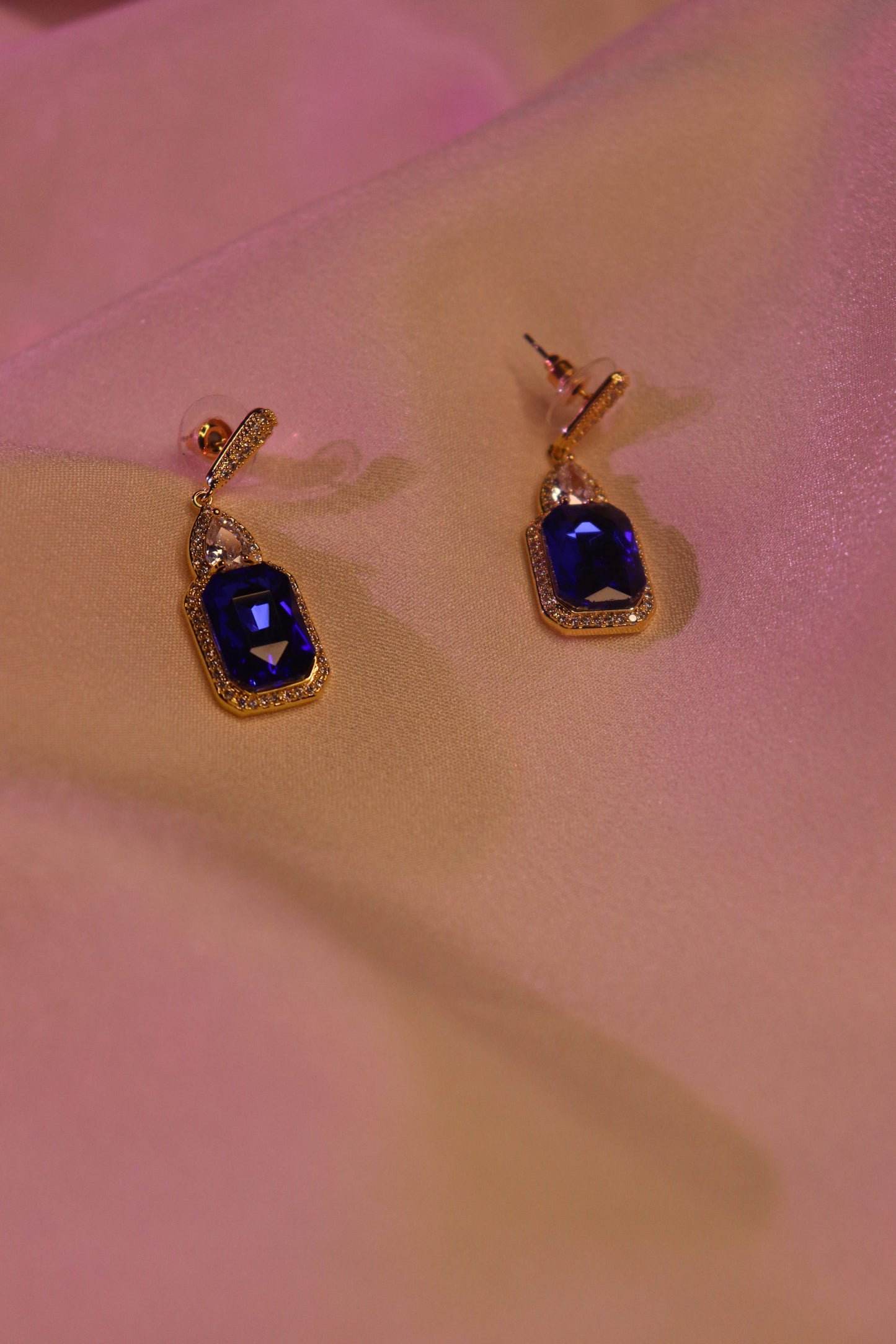 Luxurious Sapphire Drop Earrings