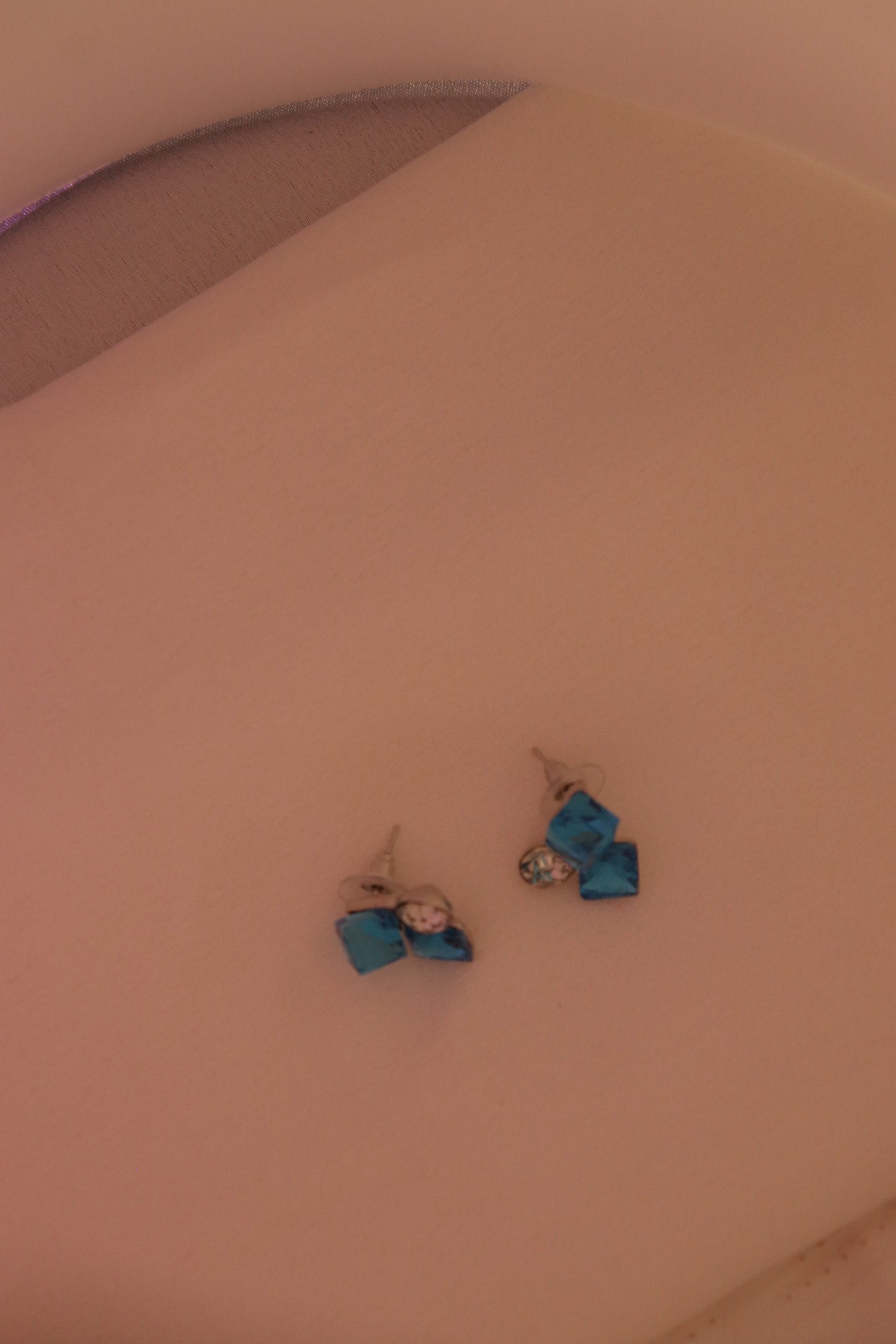 Sapphire Crystal Cluster Stud Earrings