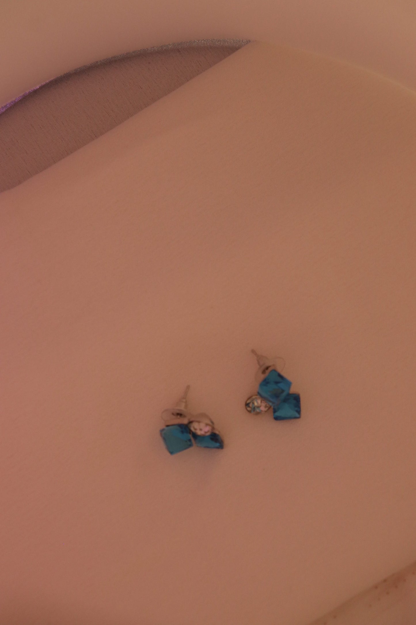 Sapphire Crystal Cluster Stud Earrings