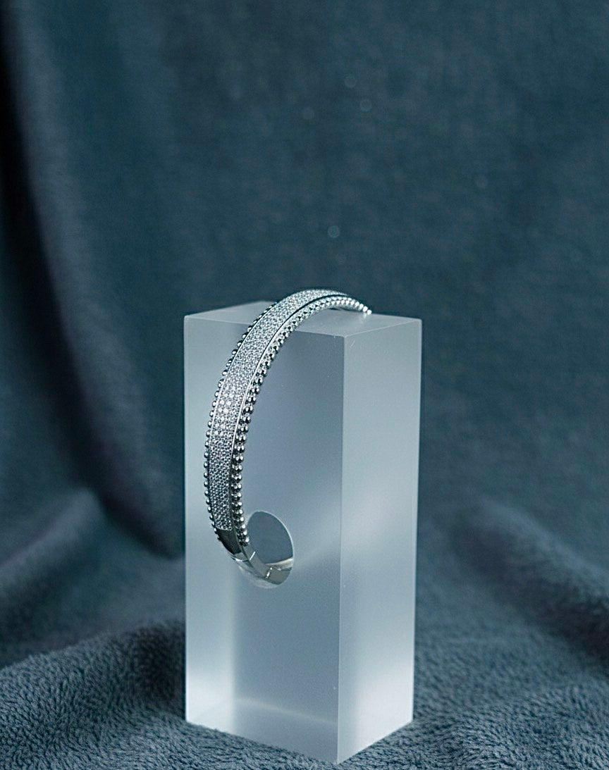 Row CZ Pave Bangle
