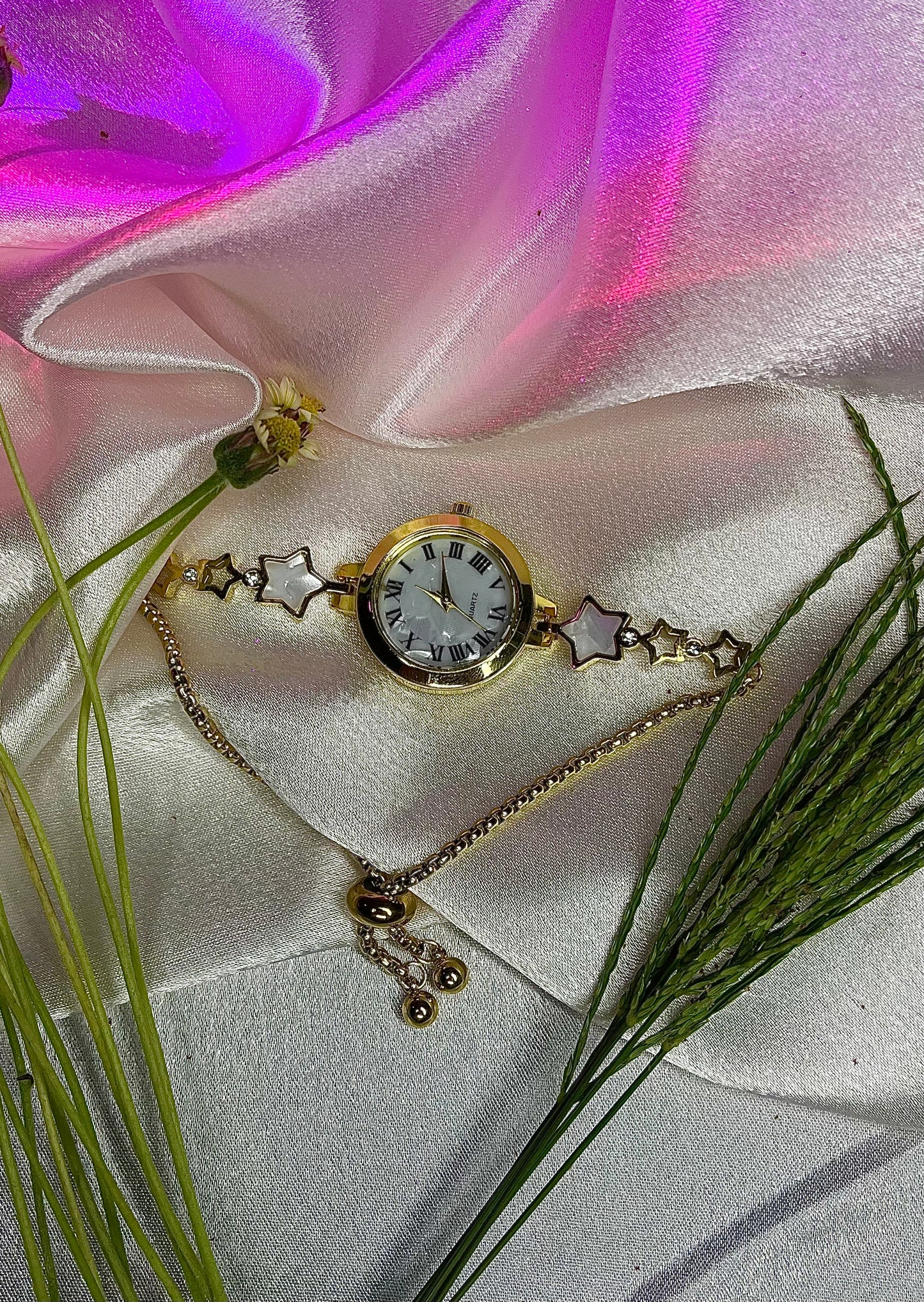 Stunning Gold Star Watch Bracelet – Celestial Elegance
