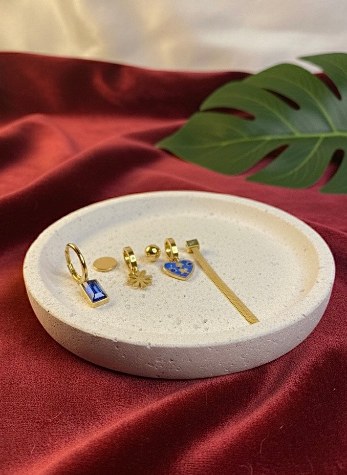 Trendy Gold Mixed Earring Set – Versatile Style