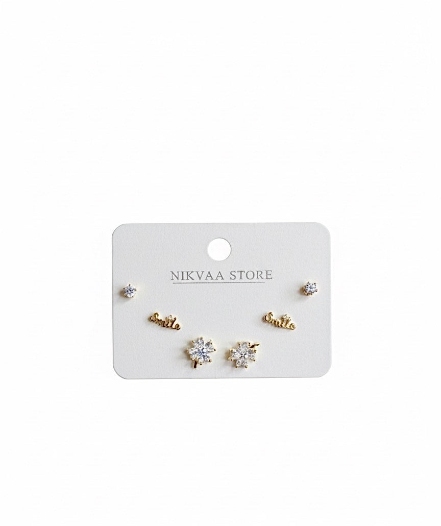 Radiant Gold Star Drop Earring Set – Celestial Glamour