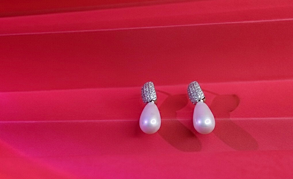 Classic Silver-Tone Pearl Drop Earrings - Imitation Luxe Design