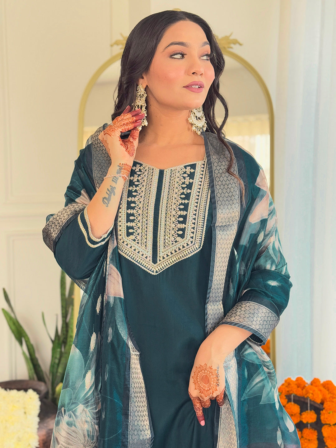 KURTI WITH PANT & DUPATTA D632