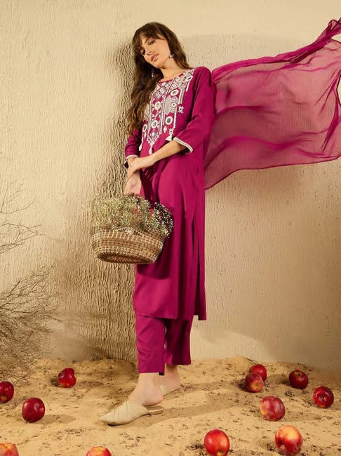 KURTI WITH PANT & DUPATTA D133