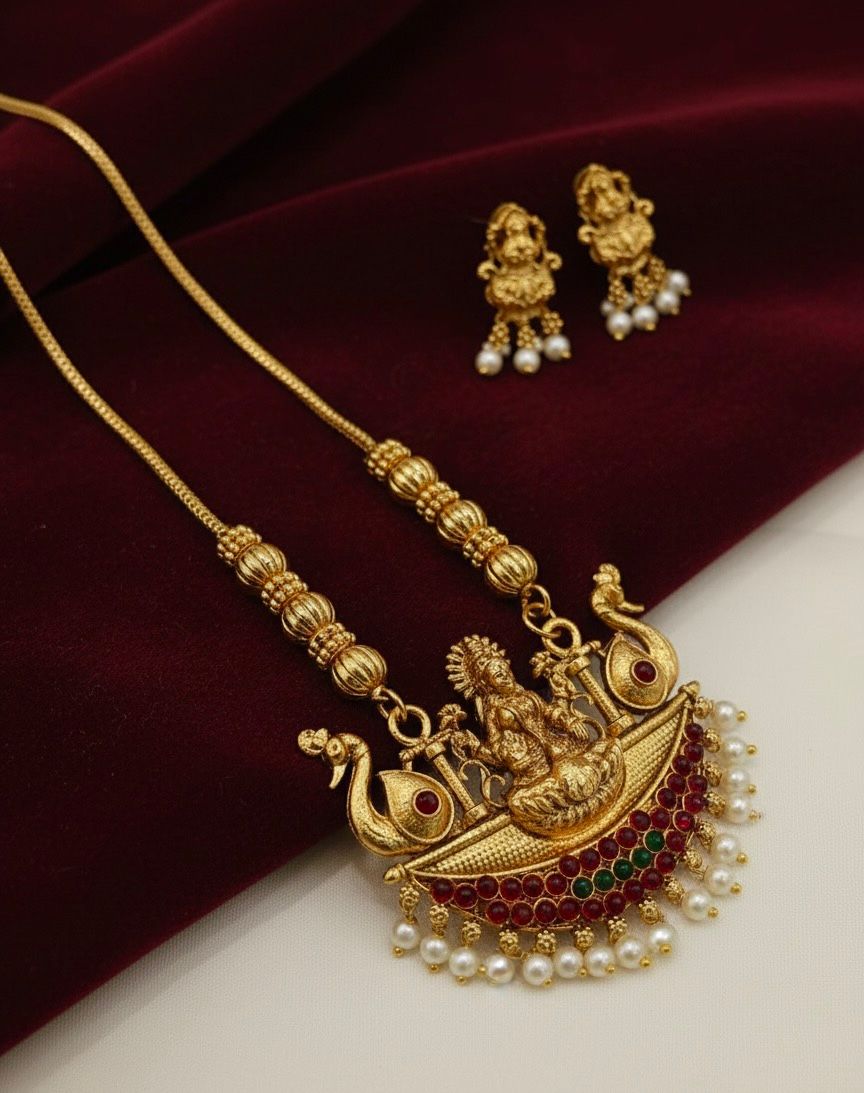 Traditional Temple Necklace Jwellery TM479M.G