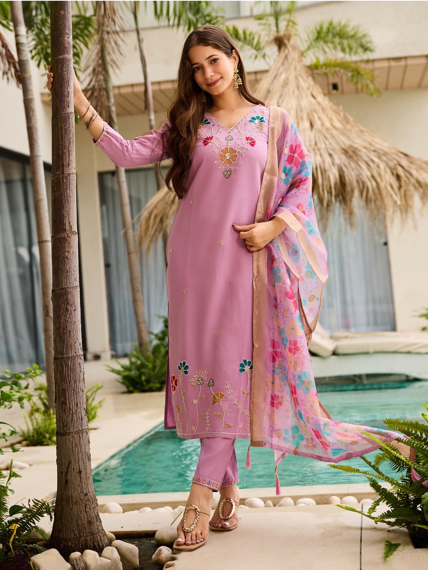 KURTI  WITH PANT & DUPATTA HR-27