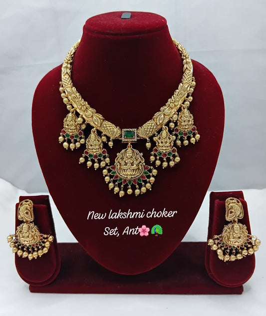 Traditional Long Pearl Beaded Jewellery Set with Matching Earrings TM481M.G_1