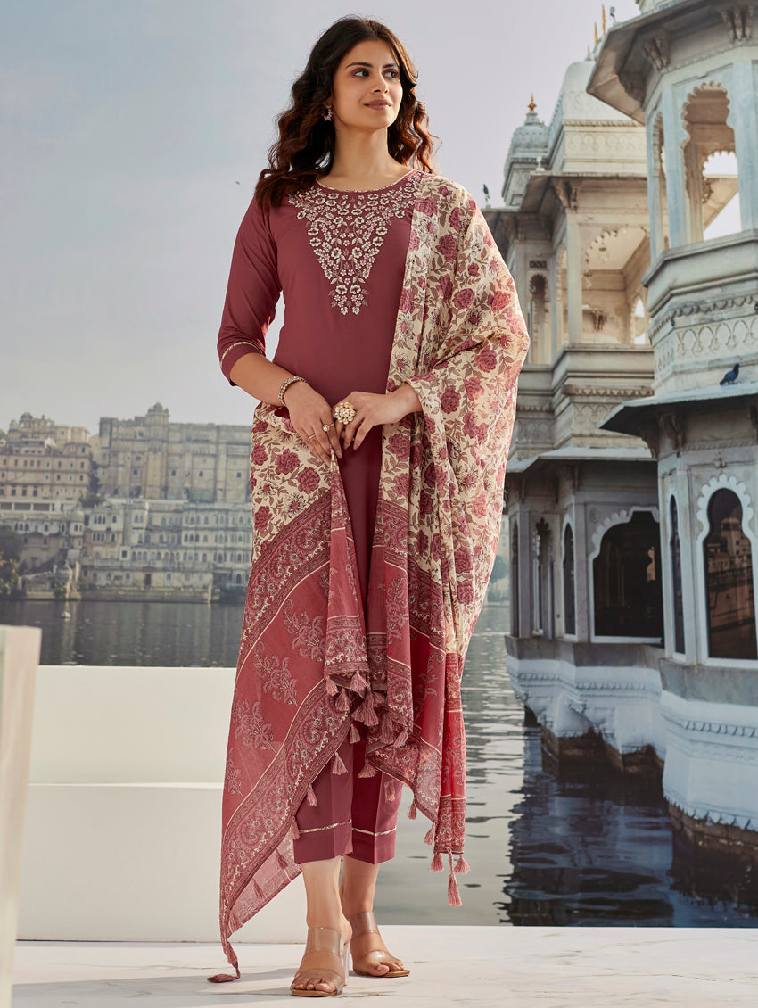 KURTI  WITH PANT & DUPATTA ST-MONIKA