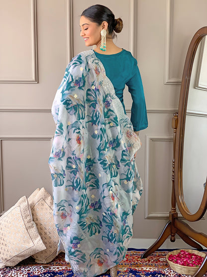 KURTI WITH PANT & DUPATTA D468