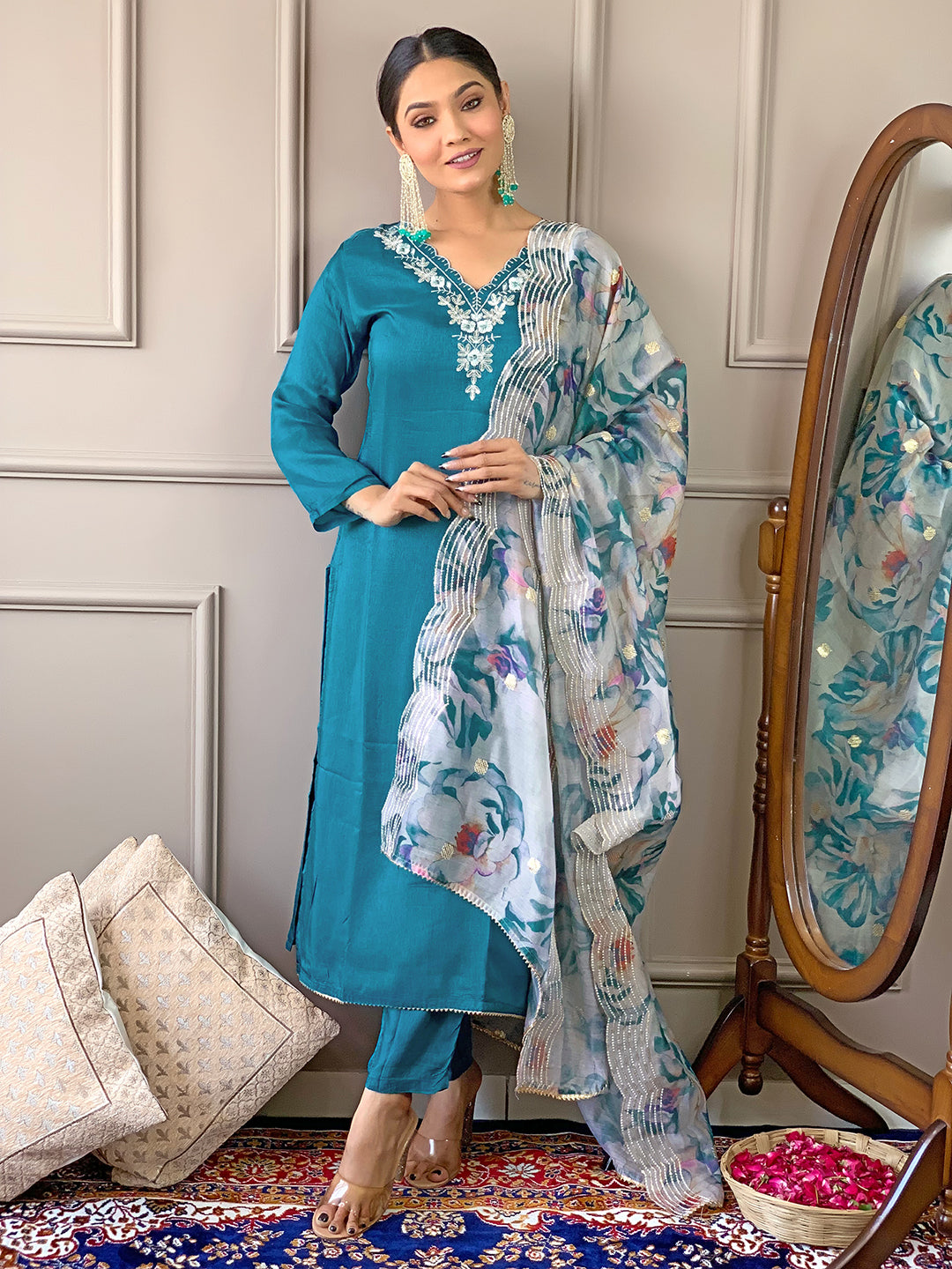 KURTI WITH PANT & DUPATTA D468