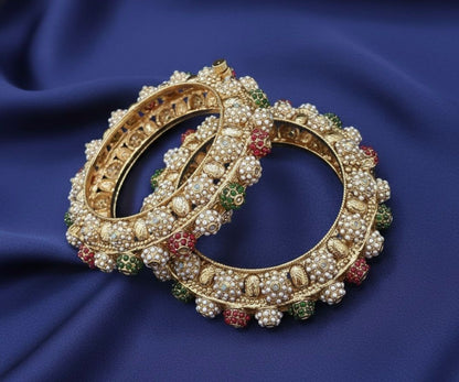 Copper Gold Plated Bangles Set For Women CBG143