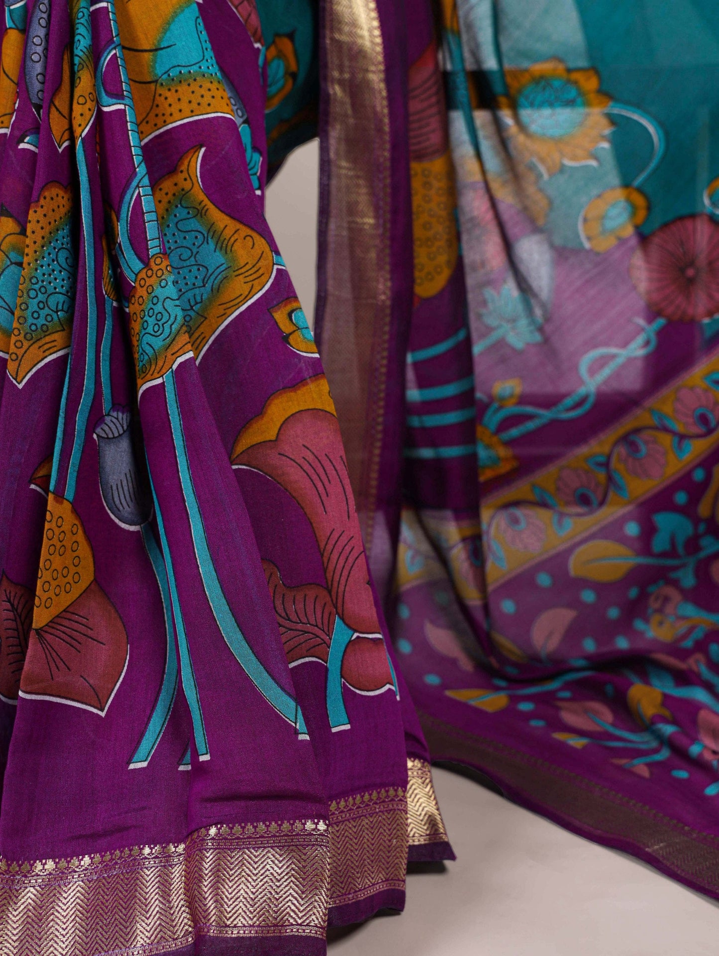 Chanderi Silk Saree For Women | Blooming Floral Design Soft Touch