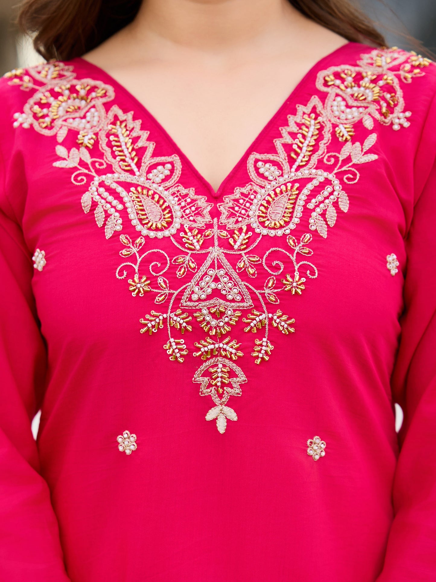KURTI  WITH PANT & DUPATTA WF-BITS PINK