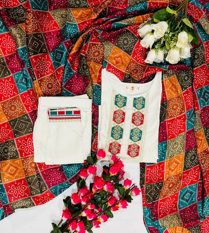 KURTI  WITH PANT & DUPATTA D488