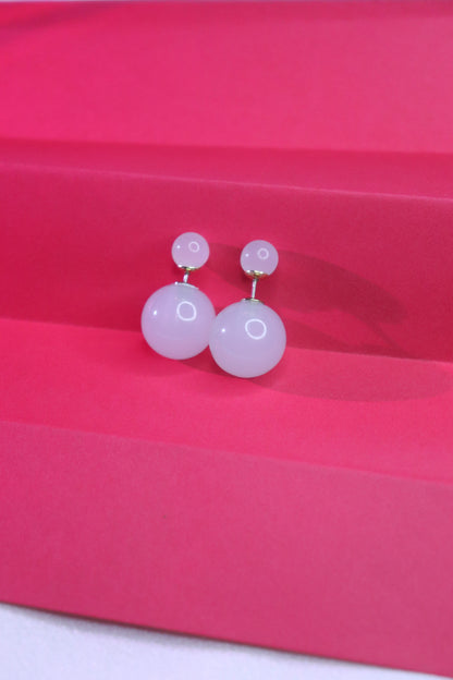 Opal Double Ball Stud Earrings