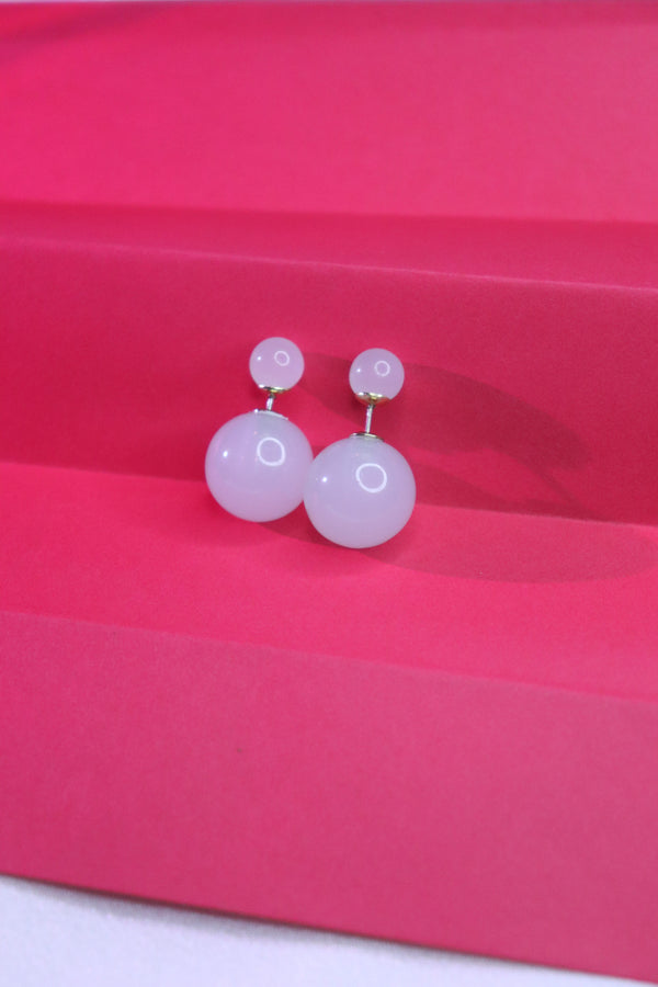 Opal Double Ball Stud Earrings
