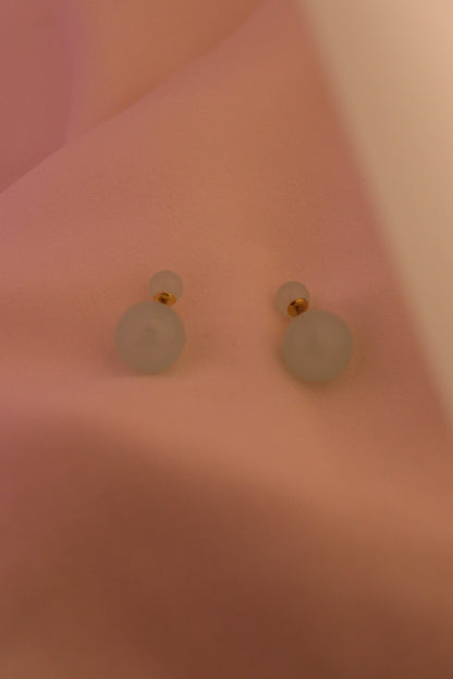 Opal Double Ball Stud Earrings