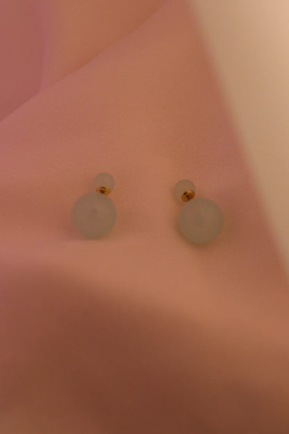 Opal Double Ball Stud Earrings