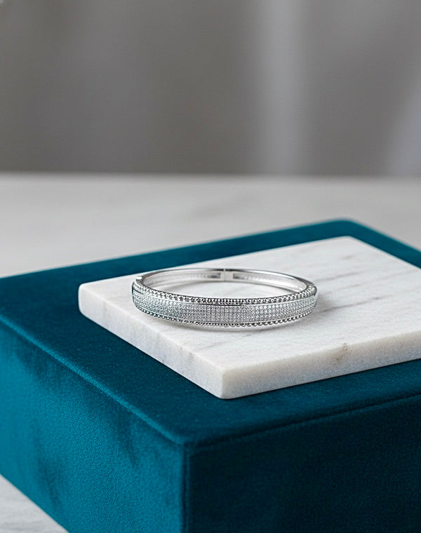 Row CZ Pave Bangle