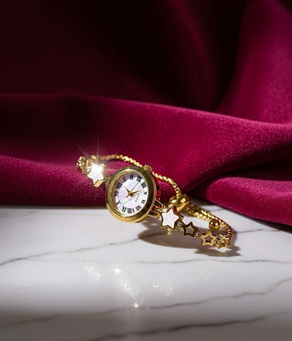 Stunning Gold Star Watch Bracelet – Celestial Elegance