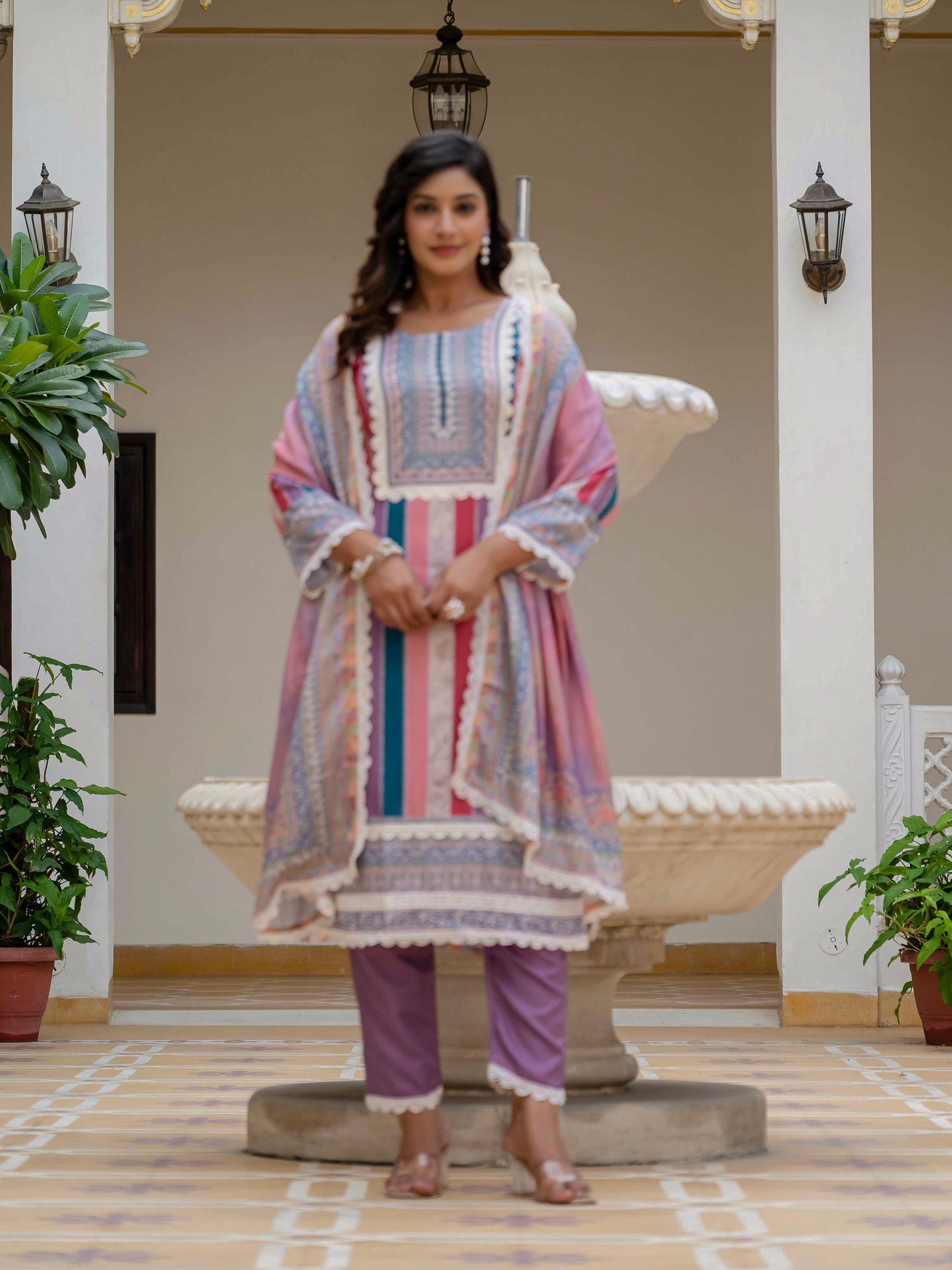 KURTI  WITH PANT & DUPATTA WF-LAILA