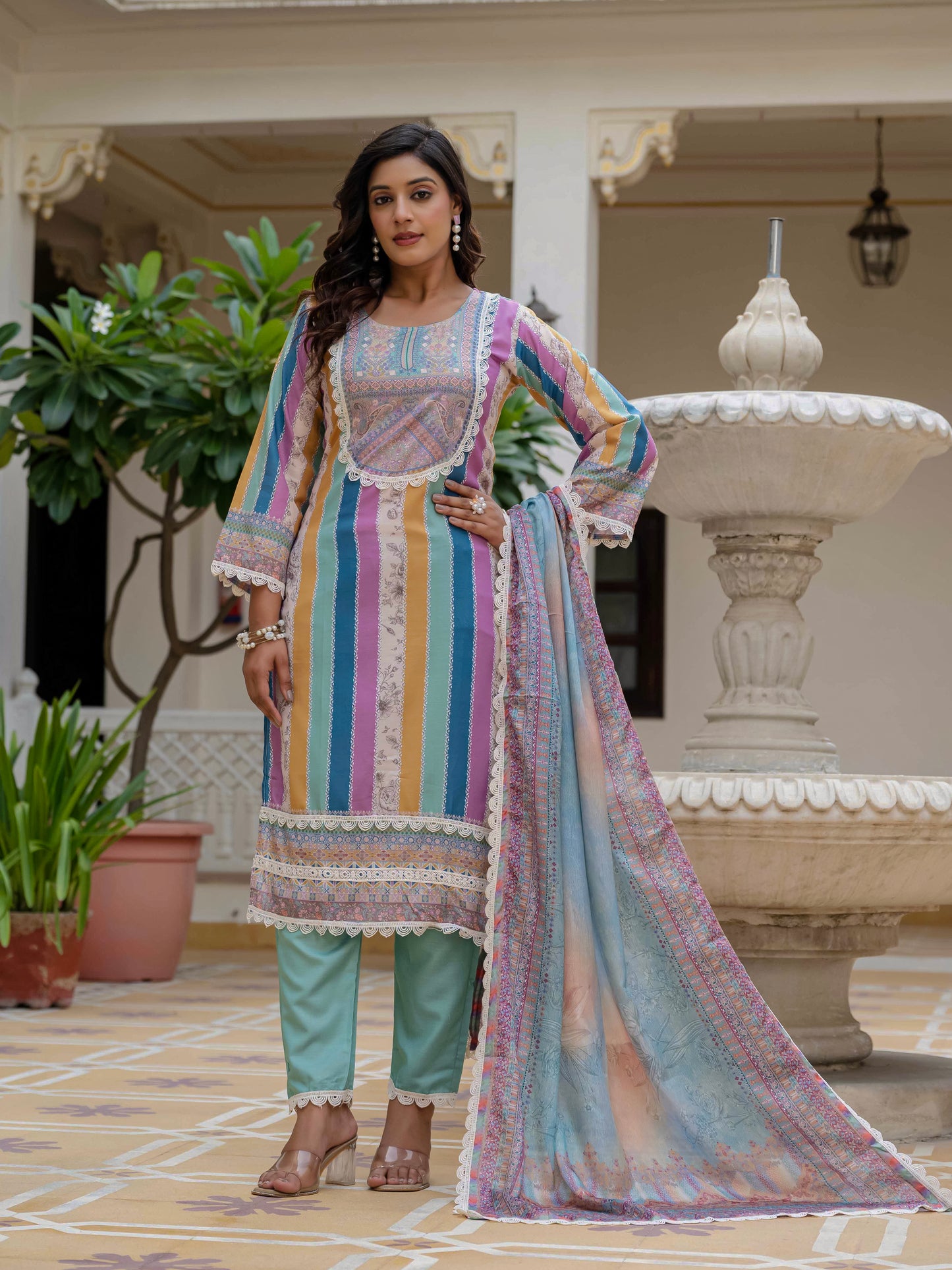 KURTI  WITH PANT & DUPATTA WF-LAILA