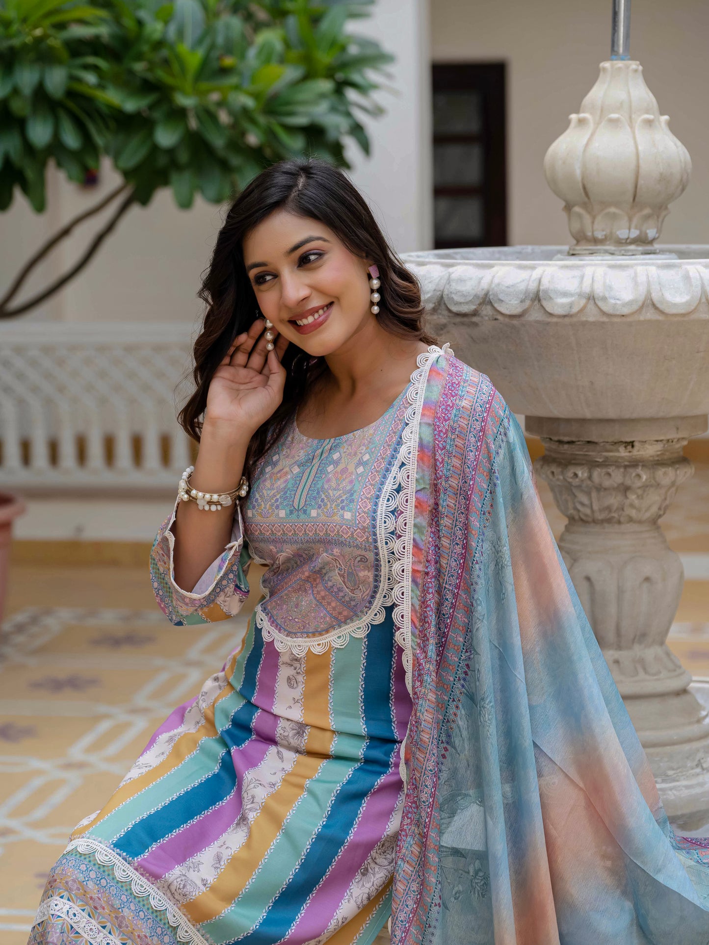 KURTI  WITH PANT & DUPATTA WF-LAILA