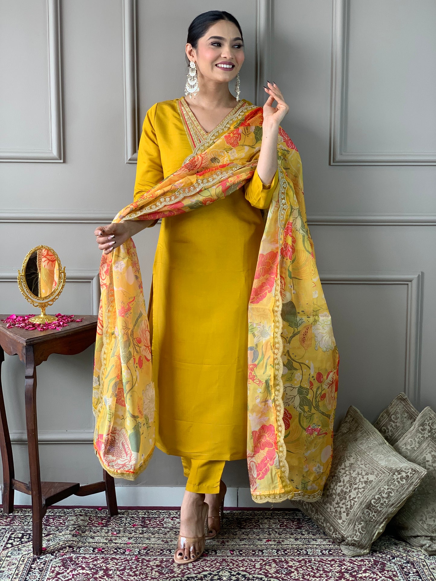 KURTI WITH PANT & DUPATTA VI-Anushree