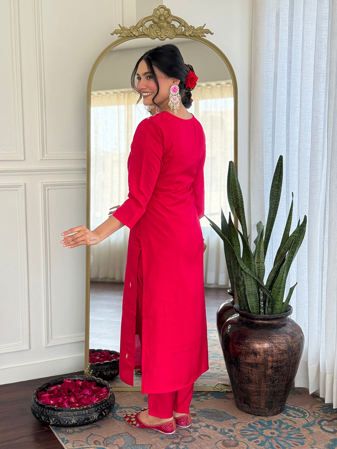 KURTI WITH PANT & DUPATTA VI-PinkPari