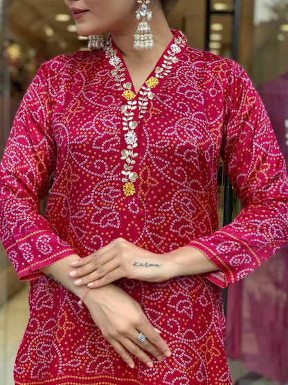 KURTI  WITH PANT & DUPATTA ST-NAVYA