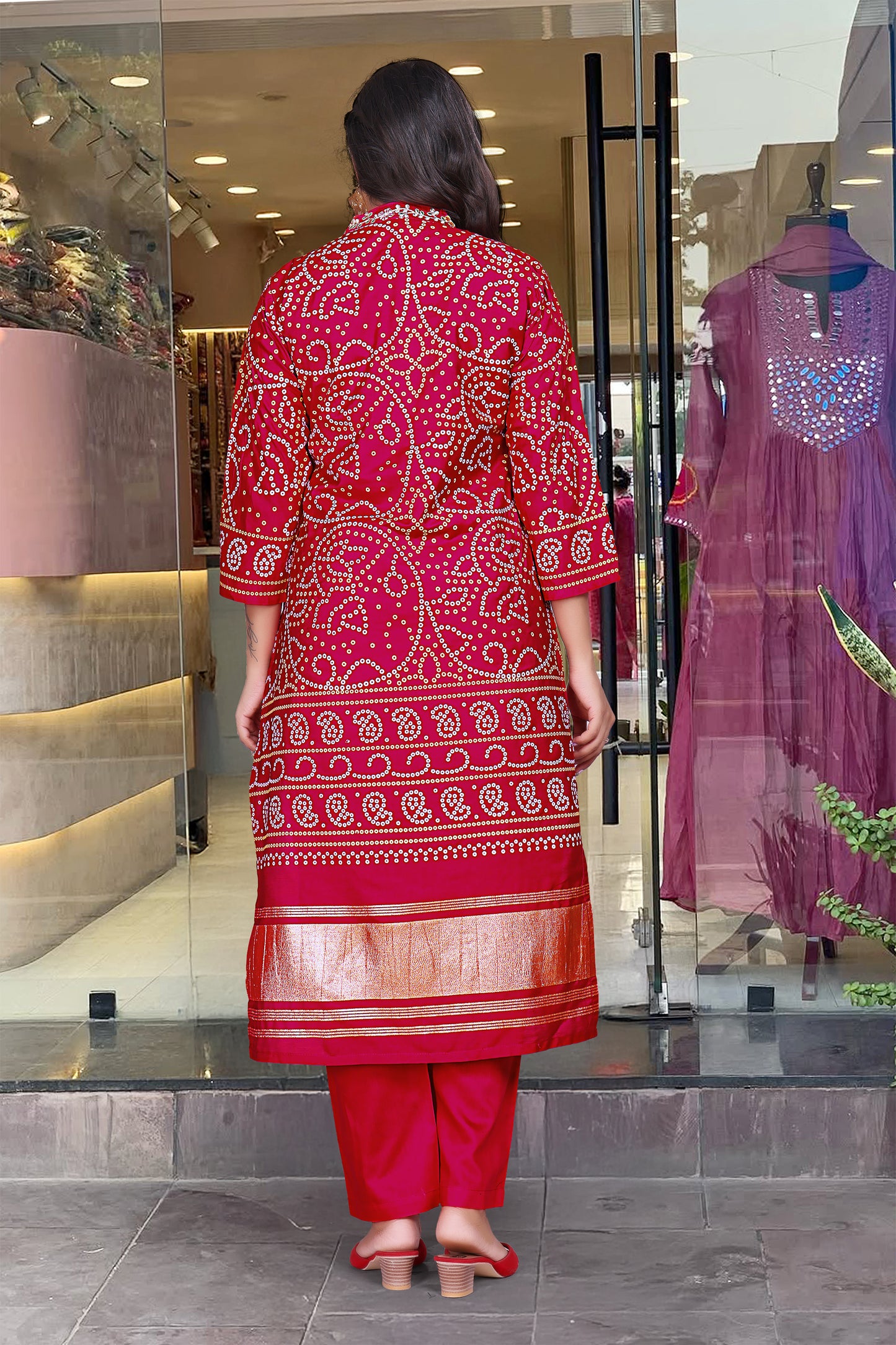 KURTI  WITH PANT & DUPATTA ST-NAVYA