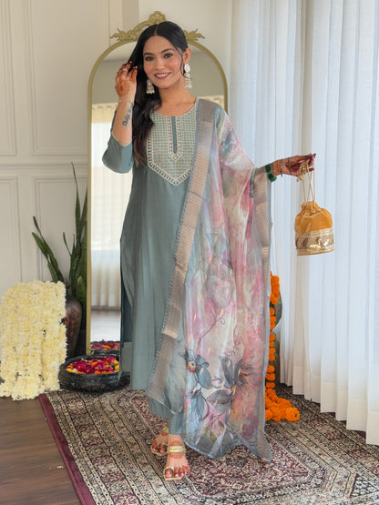 KURTI WITH PANT & DUPATTA D633