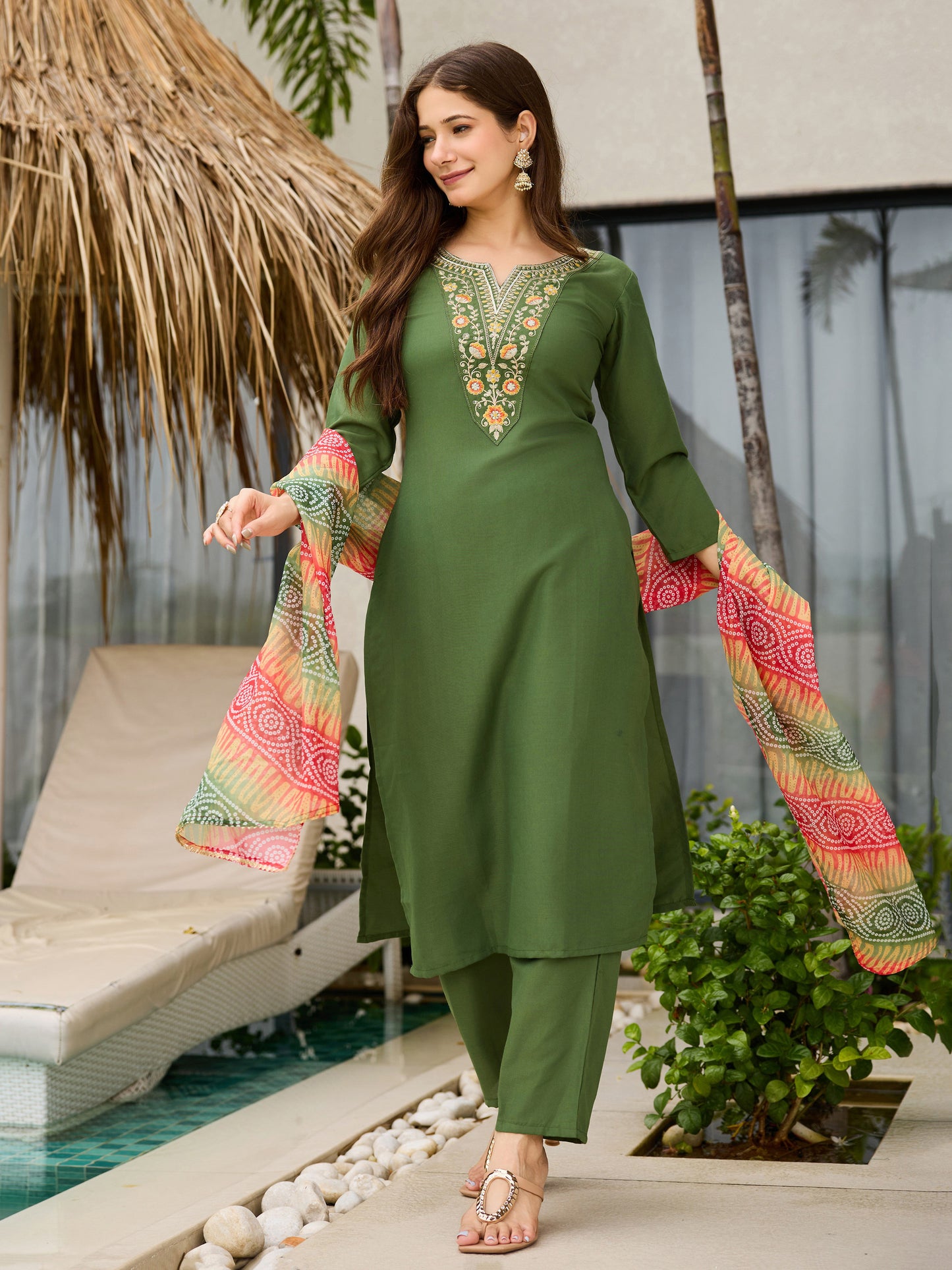 KURTI WITH PANT & DUPATTA D705
