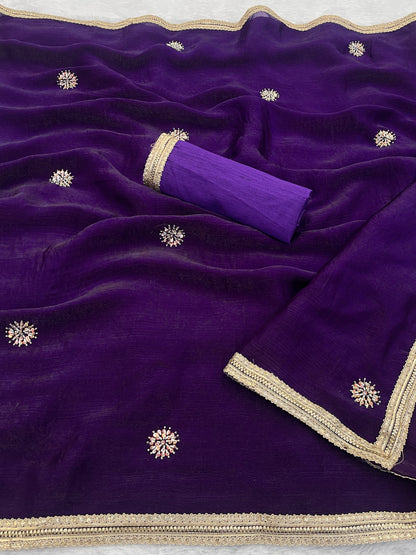 Heavy Smooth Fandy Fabric Saree With Unstitched Blouse DVS-62