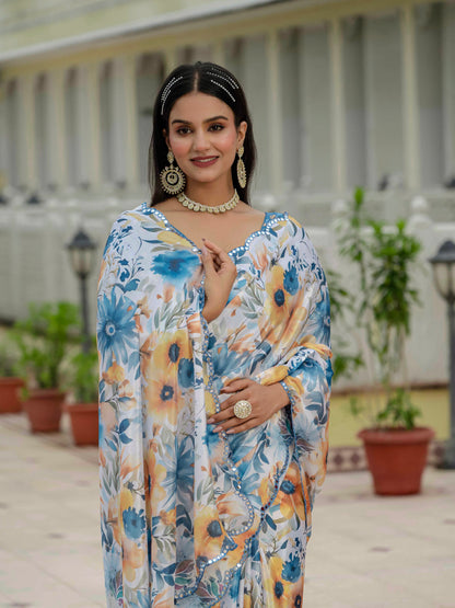 💞  Ready To Wear Saree With Unstitched Blouse RTW-10