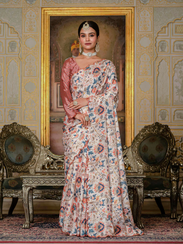 💞  Ready To Wear Saree With Unstitched Blouse RTW-19