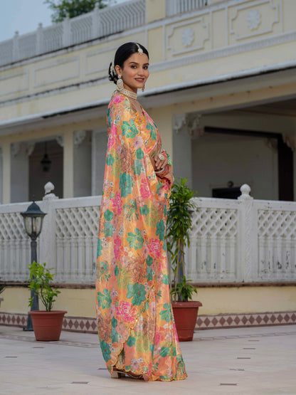 💞  Ready To Wear Saree With Unstitched Blouse RTW-04