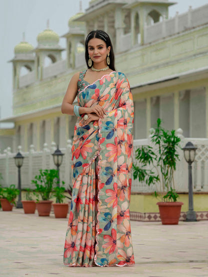💞  Ready To Wear Saree With Unstitched Blouse RTW-06