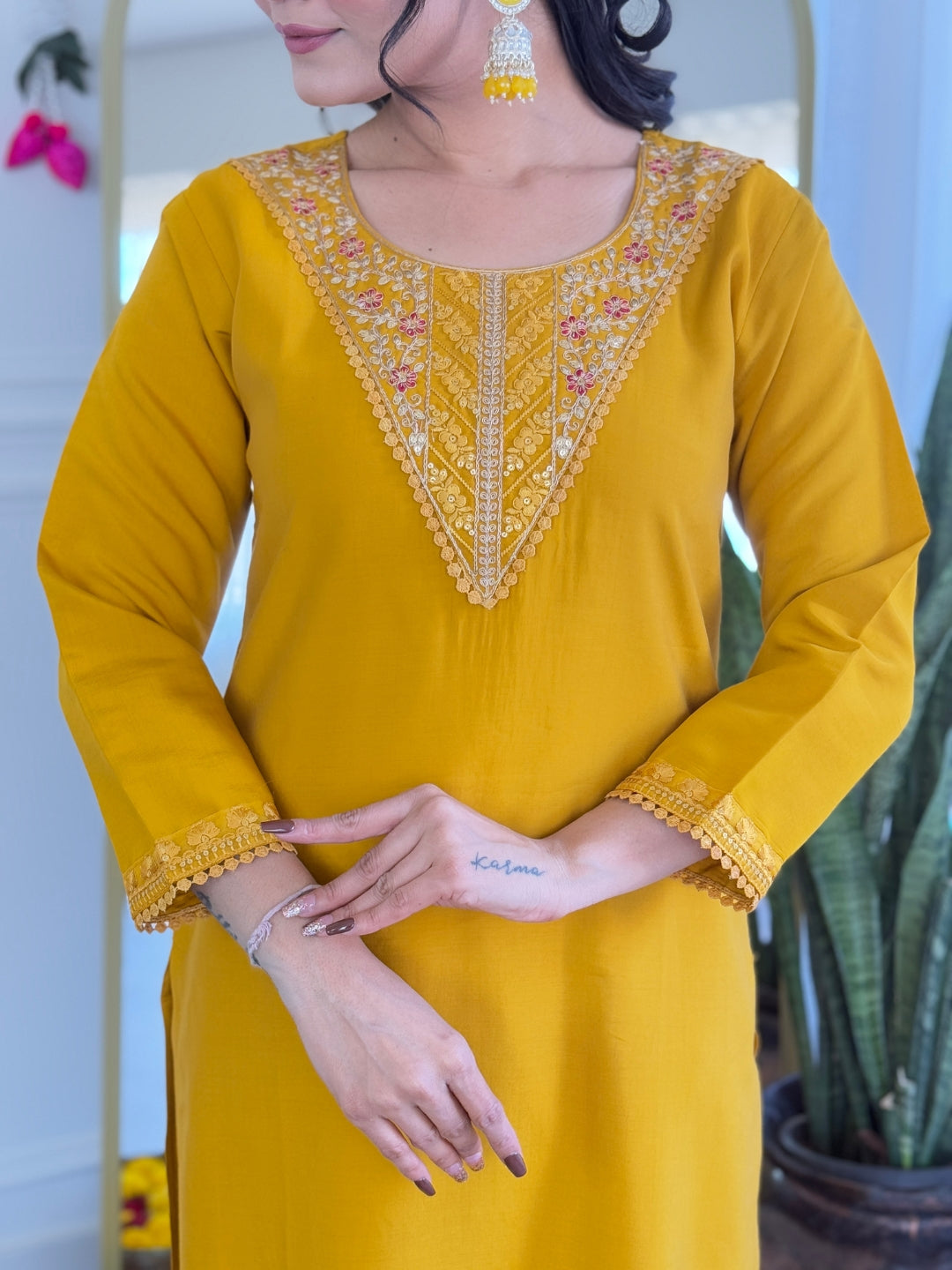 KURTI WITH PANT & DUPATTA VI-Rose