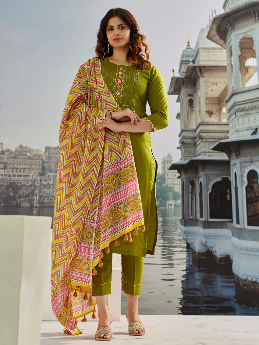 KURTI WITH PANT & DUPATTA ST-SOMYA