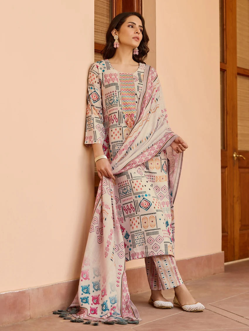 KURTI WITH PANT & DUPATTA ST-REHA