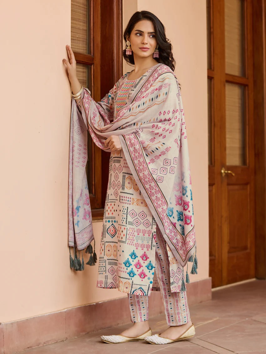 KURTI WITH PANT & DUPATTA ST-REHA