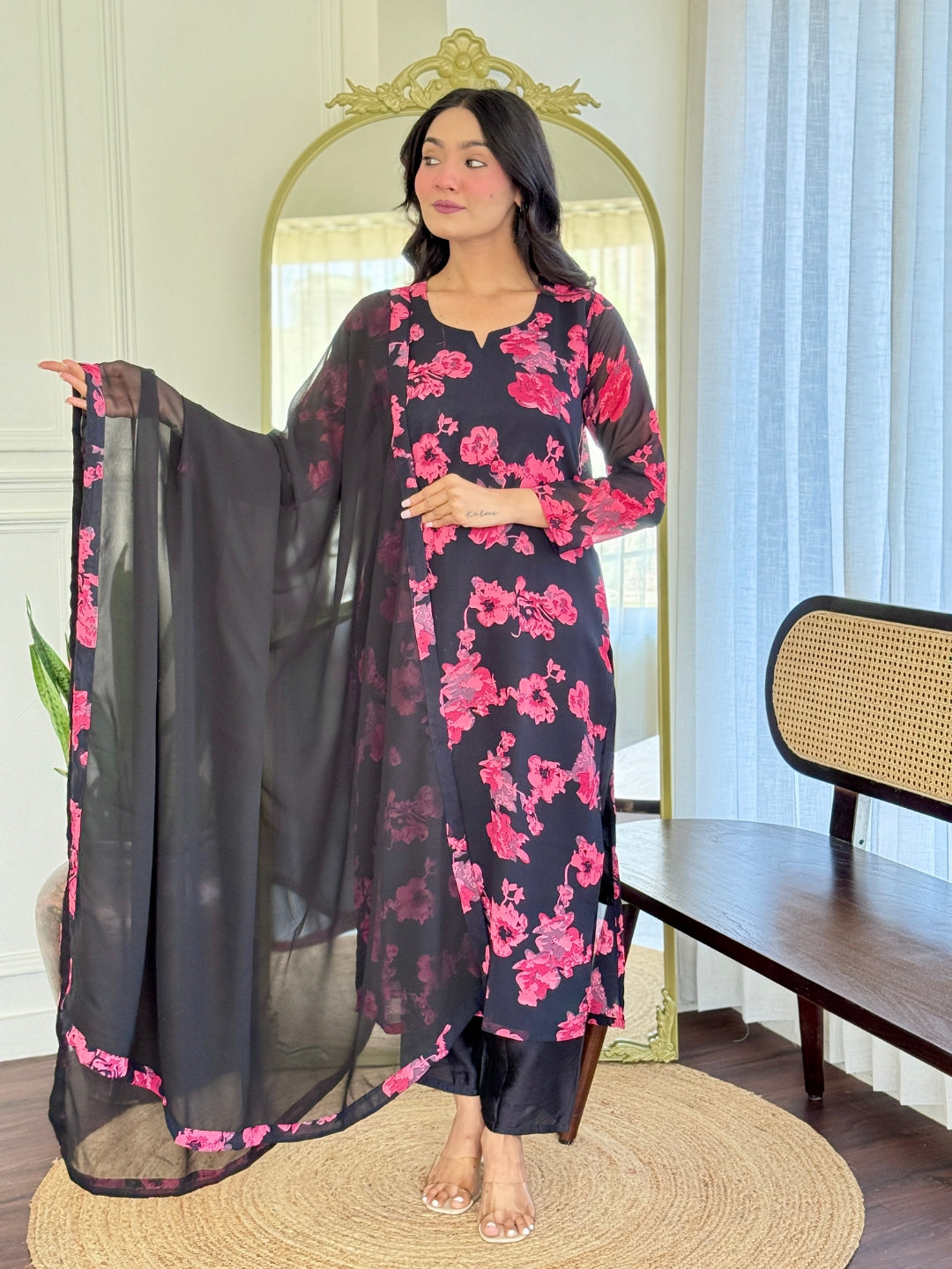 KURTI WITH PANT & DUPATTA  VI-201