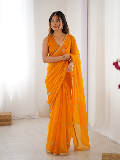 Heavy Smooth Fandy Fabric Saree With Unstitched Blouse DVS-63