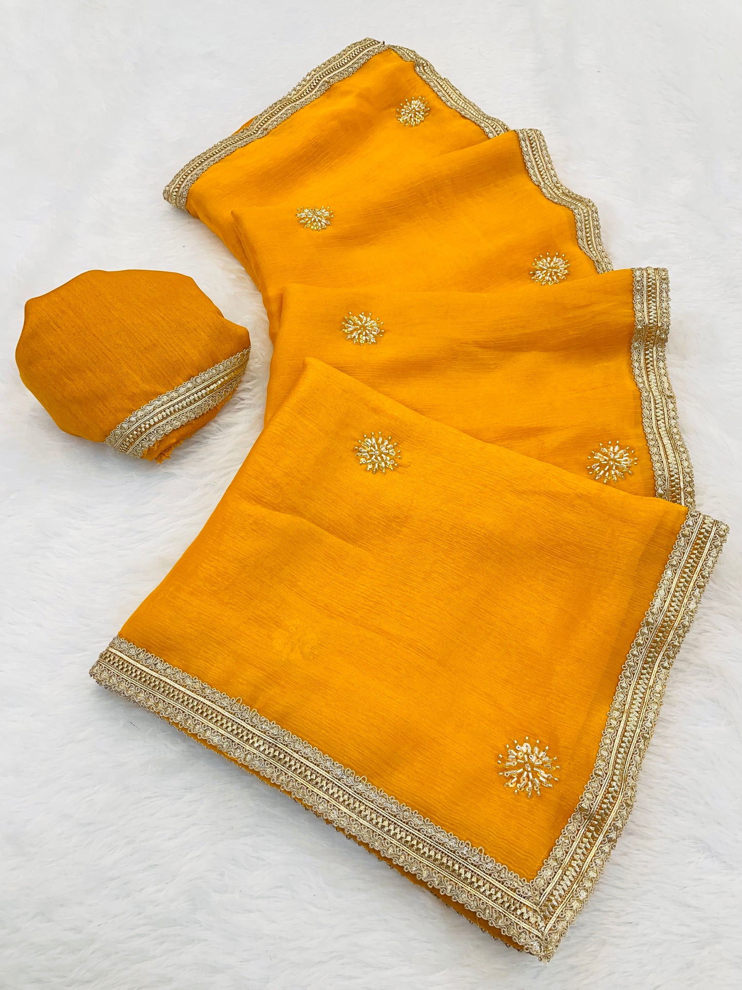 Heavy Smooth Fandy Fabric Saree With Unstitched Blouse DVS-62